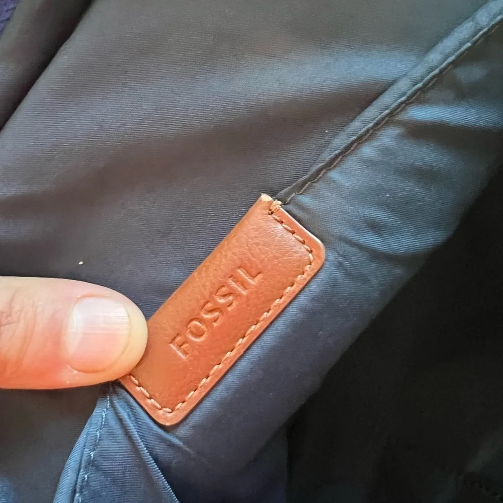 Fossil Blue Colorblock Buckner Workbag